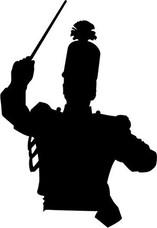 309x450 Drum Major Marching Band Car Decal Window Sticker