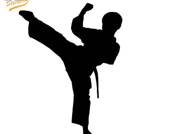 340x270 Silhouette Martial Arts Or Karate Girl Custom Top And Bottom