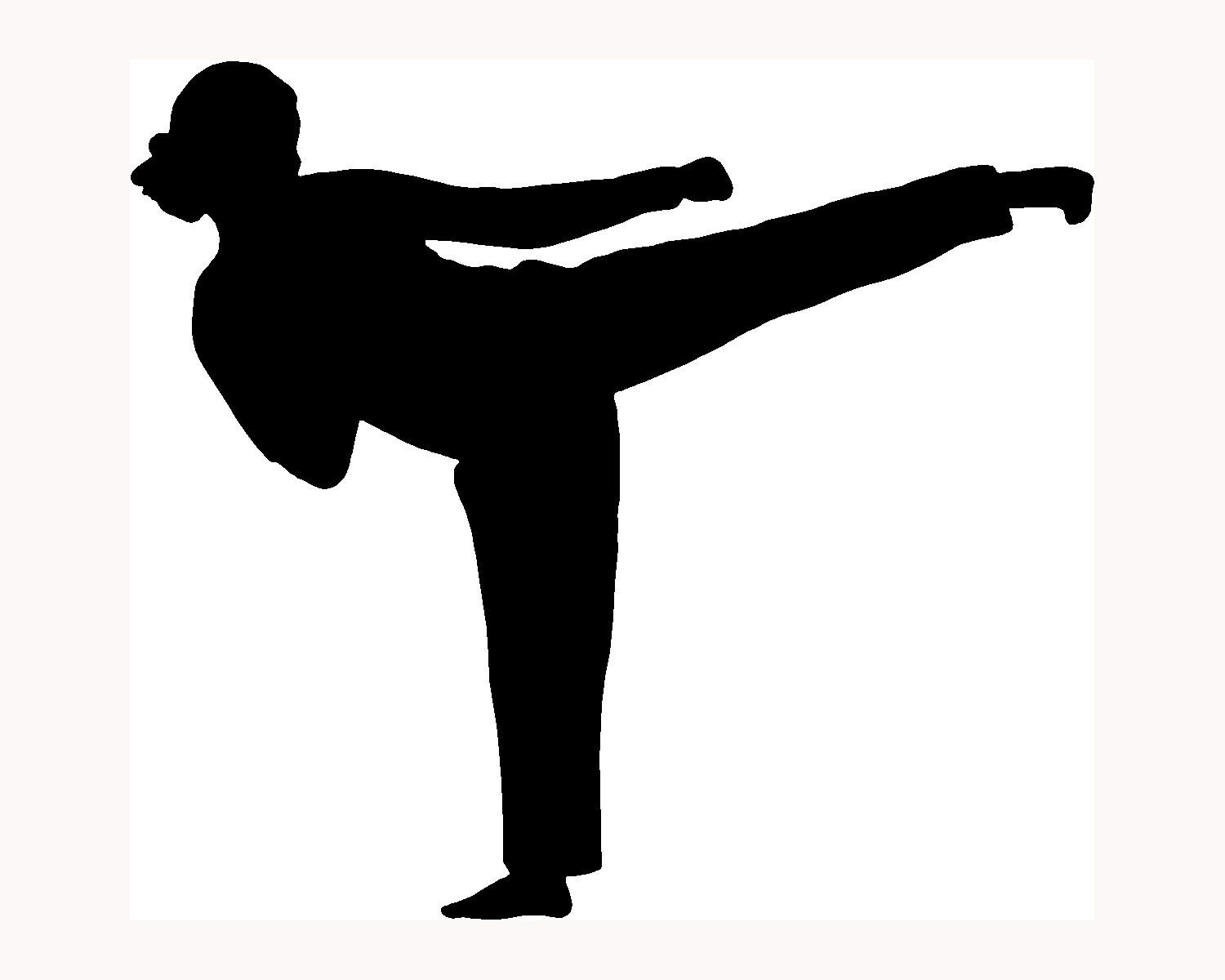 1500x1200 Karate Girl Silhouette Karate Party Girl