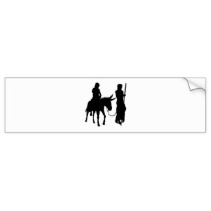 307x307 Mary Joseph And Jesus Bumper Stickers