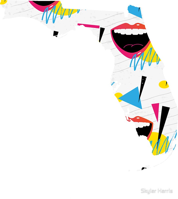 715x800 Florida Silhouette Pattern Stickers By Skylar Harris Redbubble