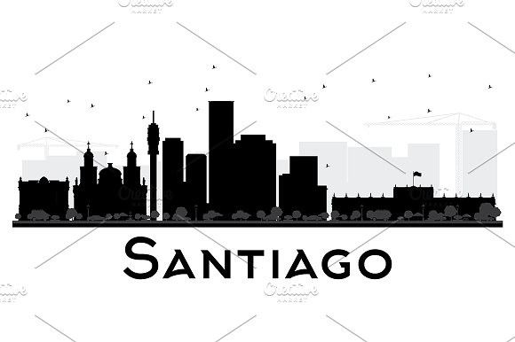 580x386 Santiago City Skyline Silhouette Skyline Silhouette And City
