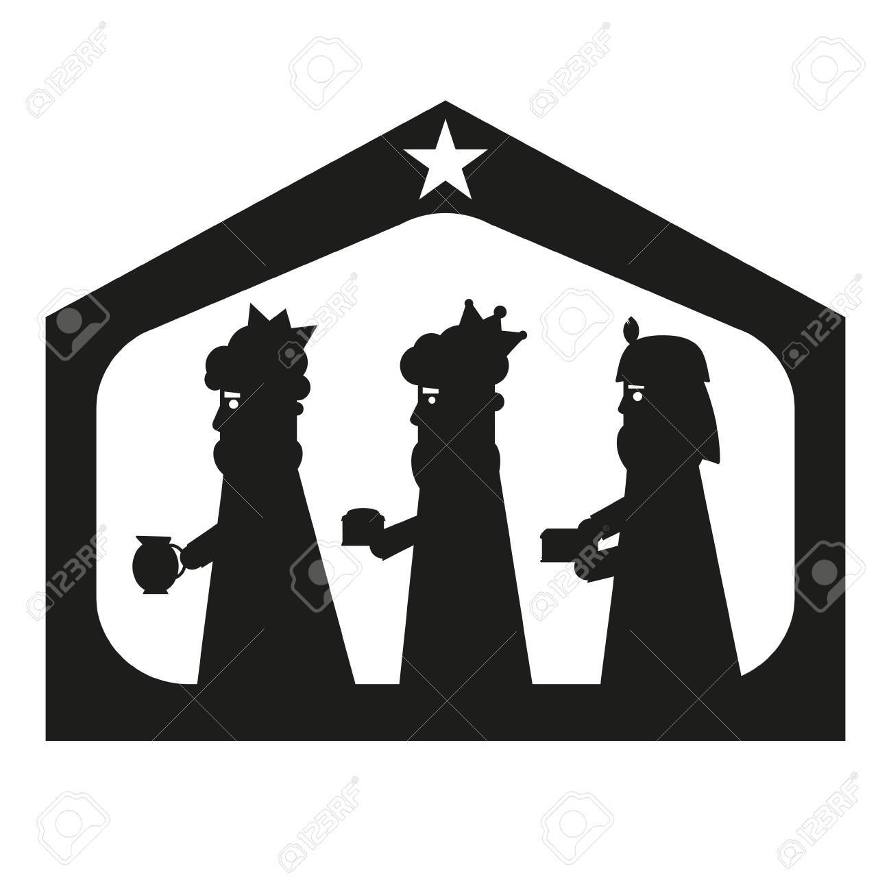 1300x1300 Three Kings Or Wise Men Silhouette Christmas Nativity Pleasing
