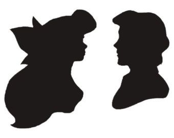 340x270 Little Mermaid Ariel Silhouette Black And White Little Mermaid