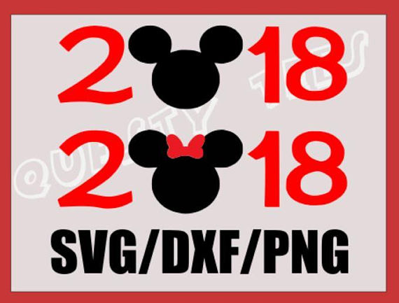 570x433 Svg 2018 Disney Family Vacation Mickey And Minnie Mouse With Bow