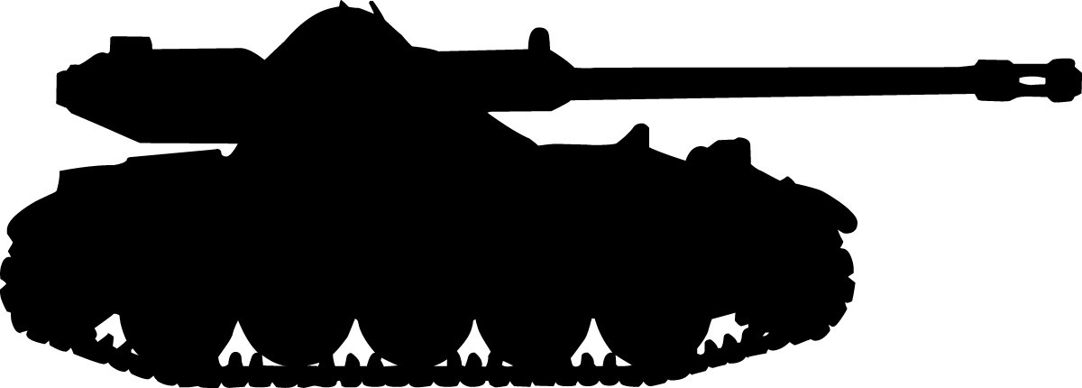1200x430 Wallhogs Haynes Military Tank Ii Silhouette Cutout Wall Decal