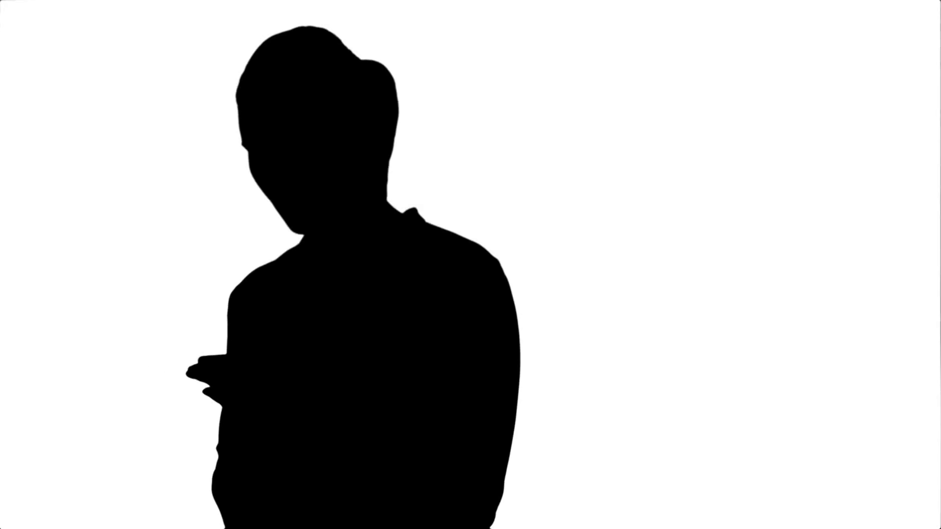 1920x1080 Silhouette Pensive Business Woman Using Mobile Cell Phone Reading