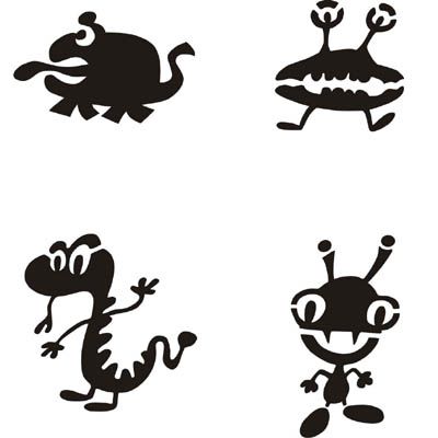 400x400 Monsters Stencils Silhouette Monsters