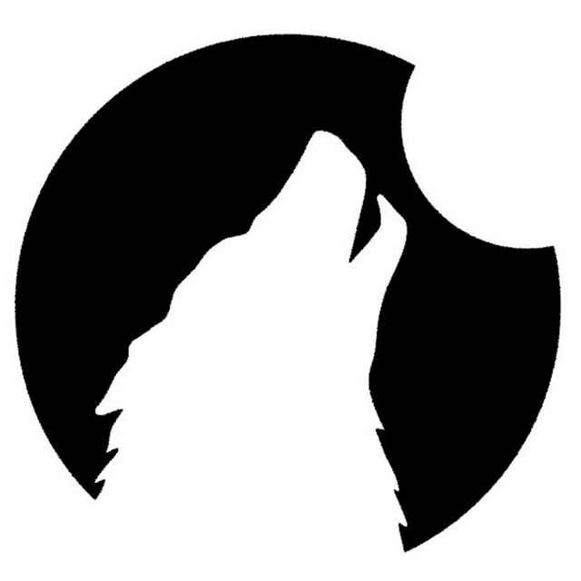 640x640 14.213.5cm Wolf Howling Moon Silhouette Car Styling Decal Wild