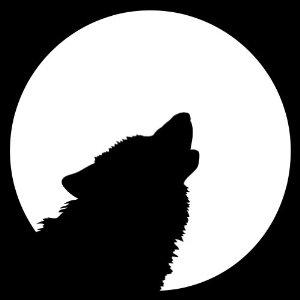 300x300 Wolf Howling At Moon Clipart