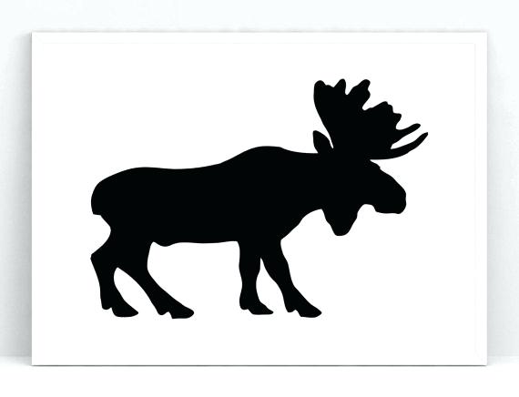 570x436 Moose Silhouette Moose Silhouette Pattern