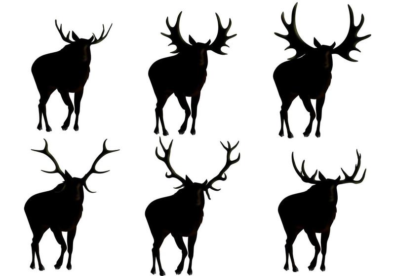 800x560 Moose Silhouette Vectors