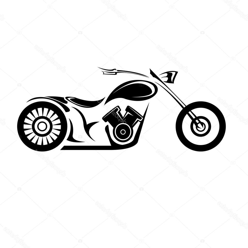 1024x1024 Stock Illustration Vector Silhouette Of Classic Motorcycle