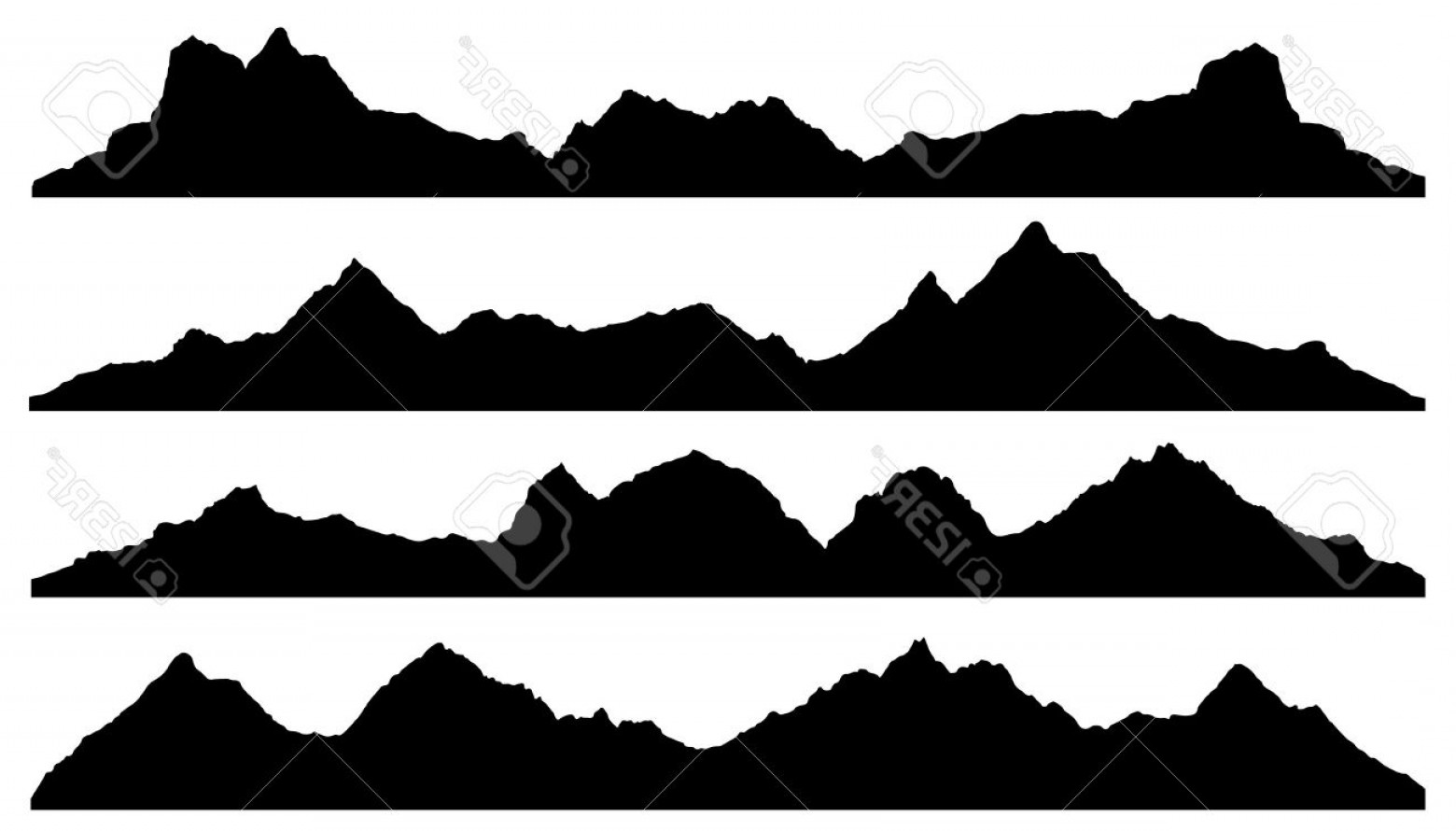 1560x890 Photostock Vector Mountain Silhouettes On The White Background