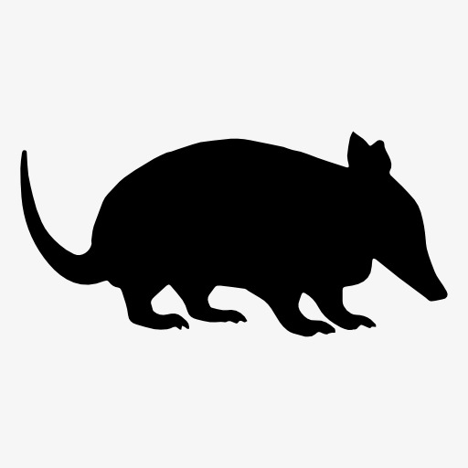512x512 Mouse Silhouette, Animal, Projection, Black Silhouette Png Image