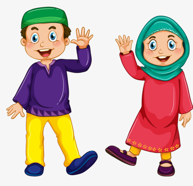 650x627 Muslim Couple, Husband Wife, Cartoon, Hui Png Image
