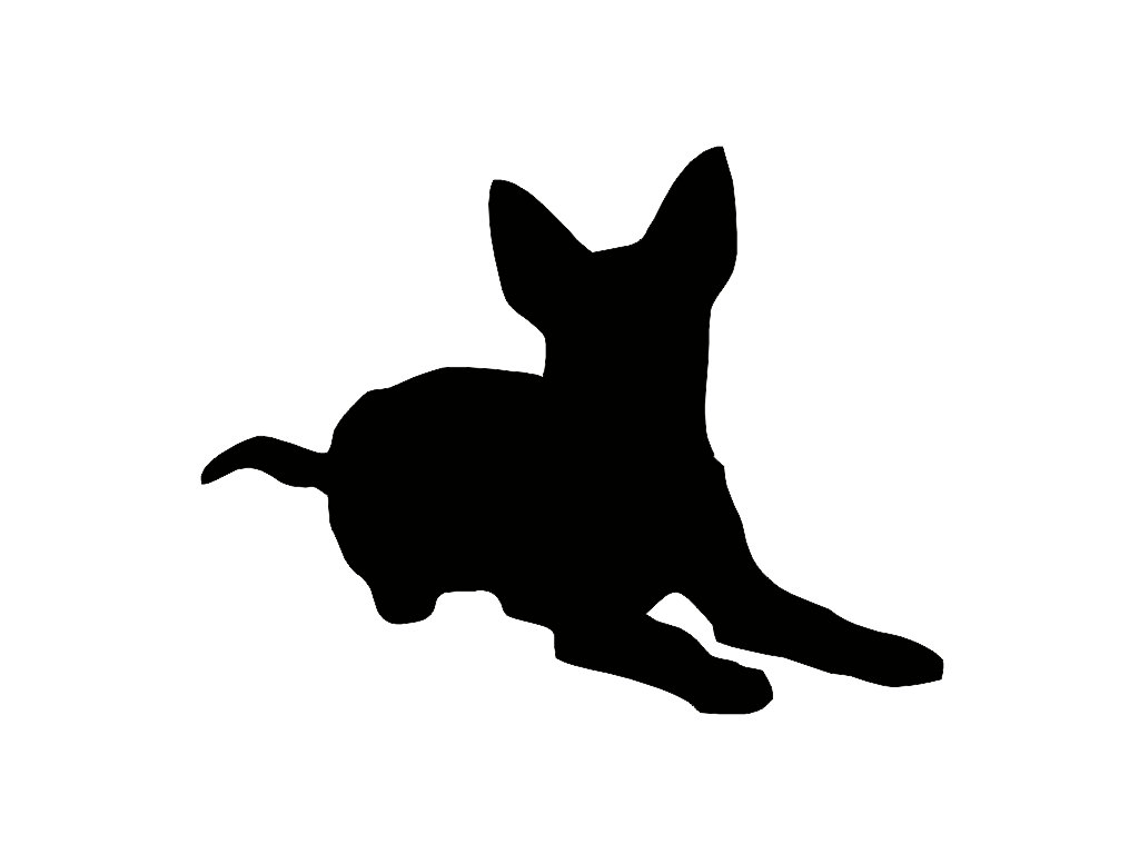 1024x768 Australian Cattle Dog Silhouette Custom Die Cut Vinyl Decal