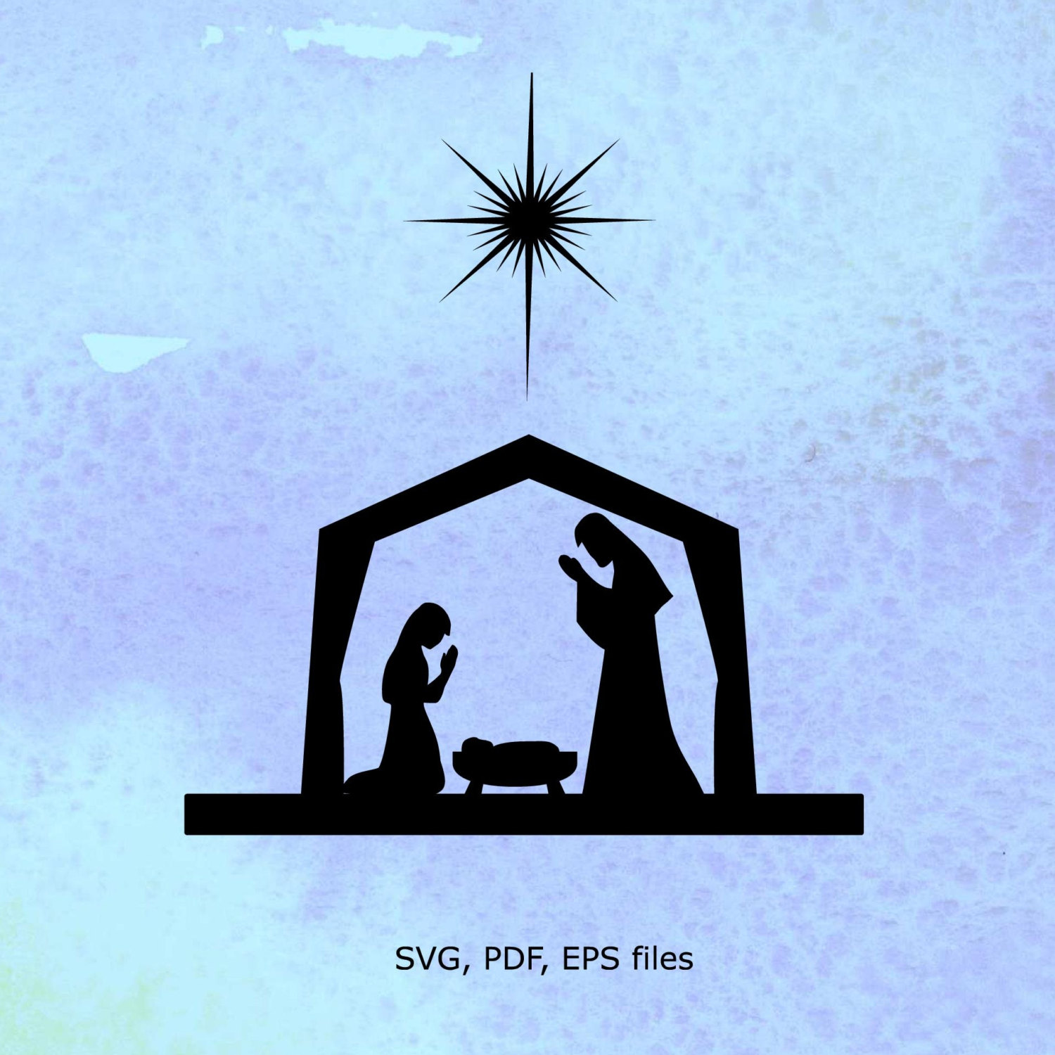 1500x1500 Nativity Svg, Christmas Svg, Design Pdf, Eps,svg Files, Cut File