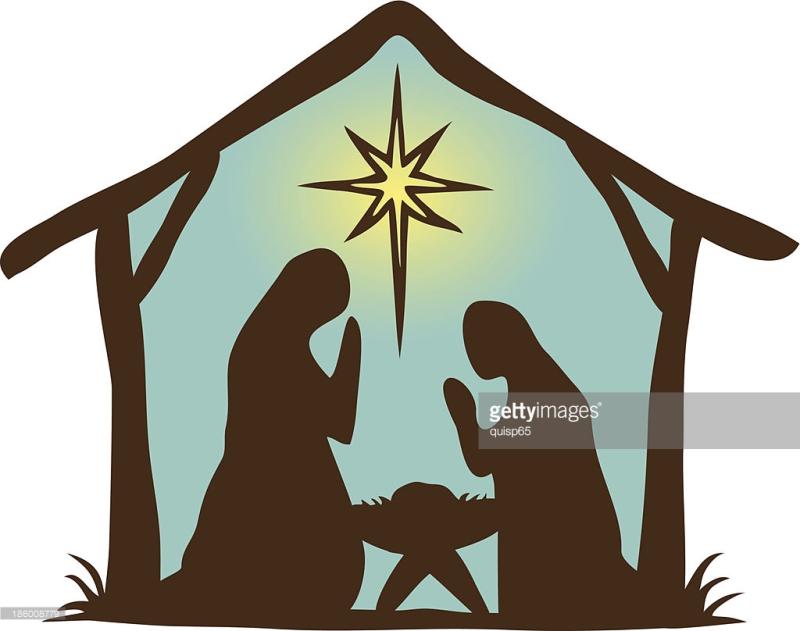 800x631 Nativity Scene Clipart Silhouette