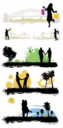 210x425 Vector Indianstyle Building Silhouette Silhouettes Vector Graphics