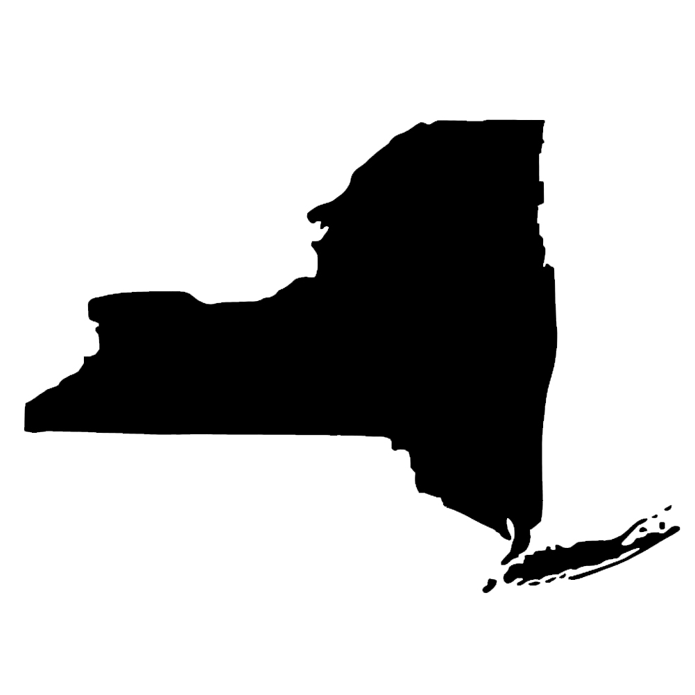 1002x1002 New York State Silhouette Vinyl Sticker Car Decal