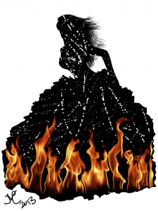 225x300 Silhouette Art Fiery Night Silhouette Silhouette