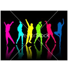 236x248 Disco Party Dancing People Silhouettes Projects To Try