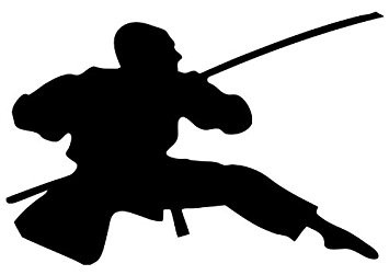 355x251 Action Ninja Silhouette Wall Decal By Wallmonkeys Peel