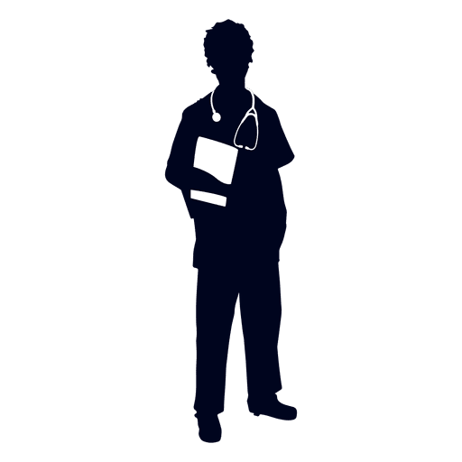 512x512 Nurse Holding File Silhouette