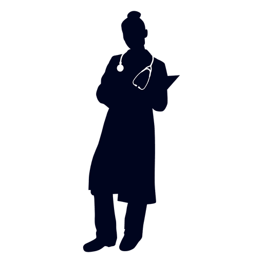 512x512 Nurse Reading File Silhouette