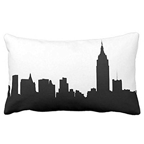 463x463 Pillowcase Standard Decorative Nyc Skyline Silhouette