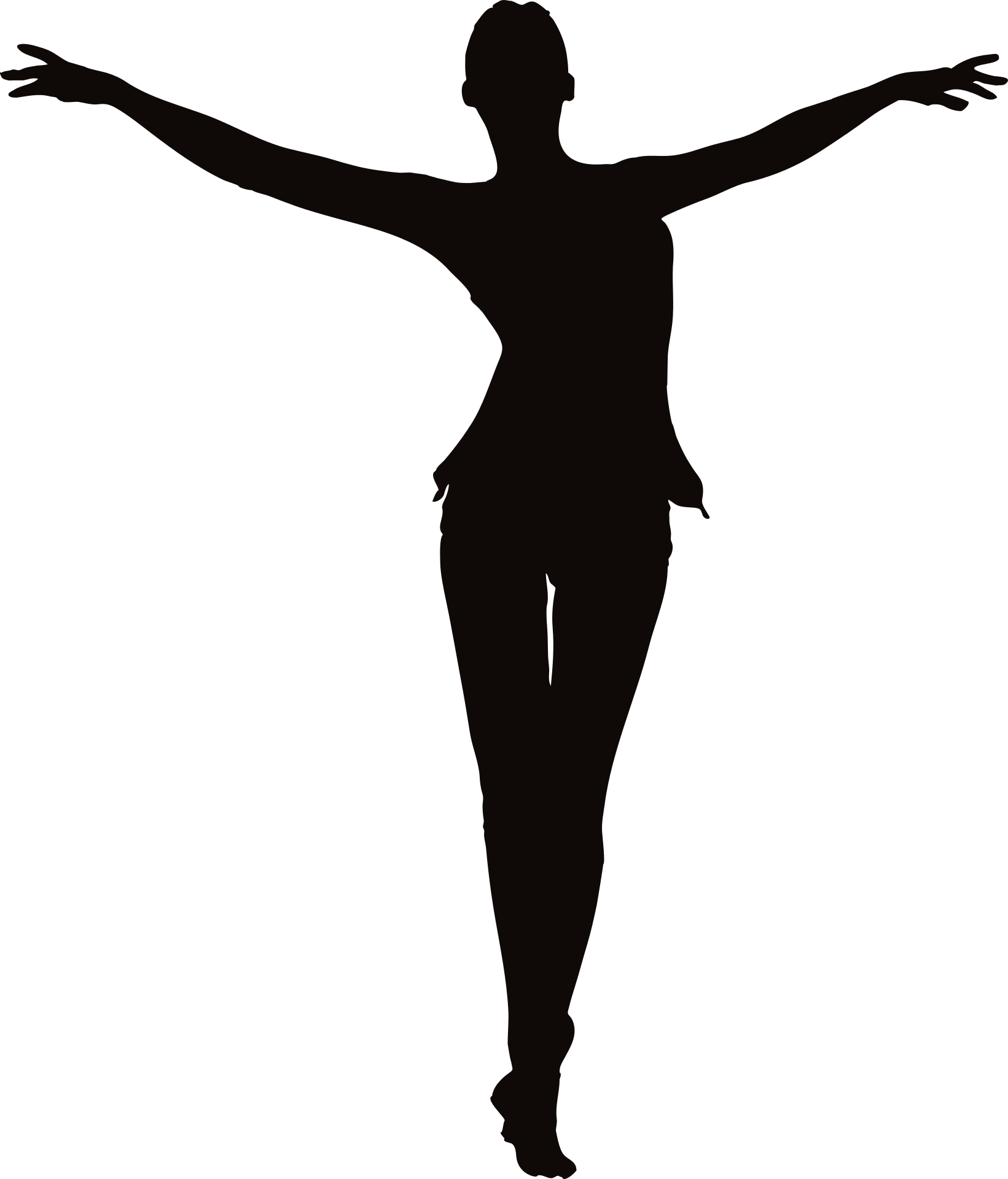 1641x1920 Black Silhouette Of A Ballerina Free Image