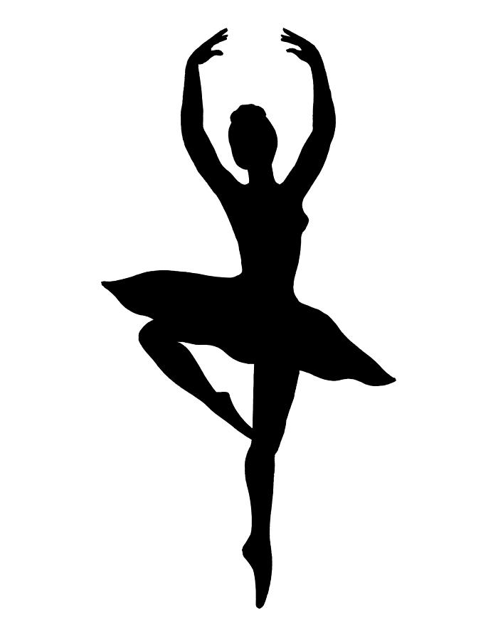 707x900 Spinning Ballerina Silhouette Painting By Irina Sztukowski