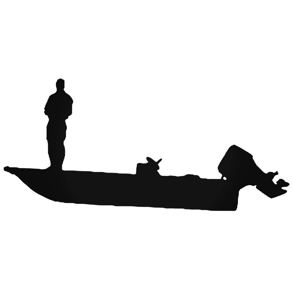 1000x1000 On Boat Silhouette Vinyl Decal