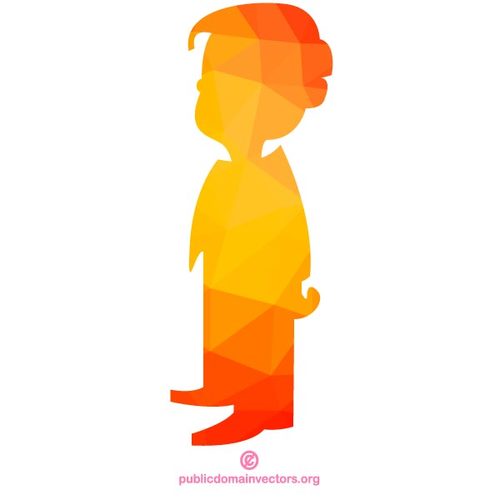 500x500 Silhouette Of A Little Boy Public Domain Vectors
