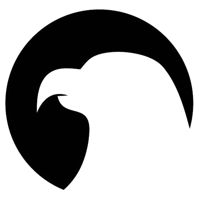 640x640 14.313.8cm Creative Round Silhouette Of Eagle Vinyl Car Sticker