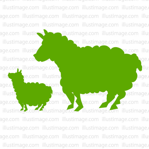 480x480 Free Parent Child Sheep Silhouette Cartoon Amp Clipart