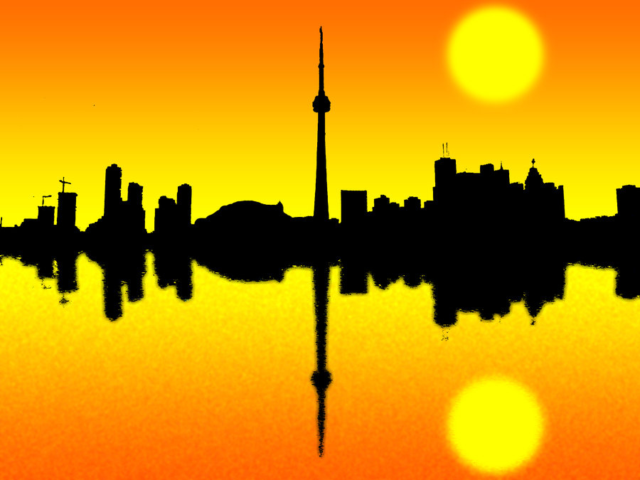 900x675 Toronto Skyline Silhouette By Ranjanunited