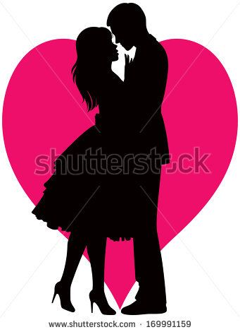 341x470 Couple Kissing Silhouette Clip Art
