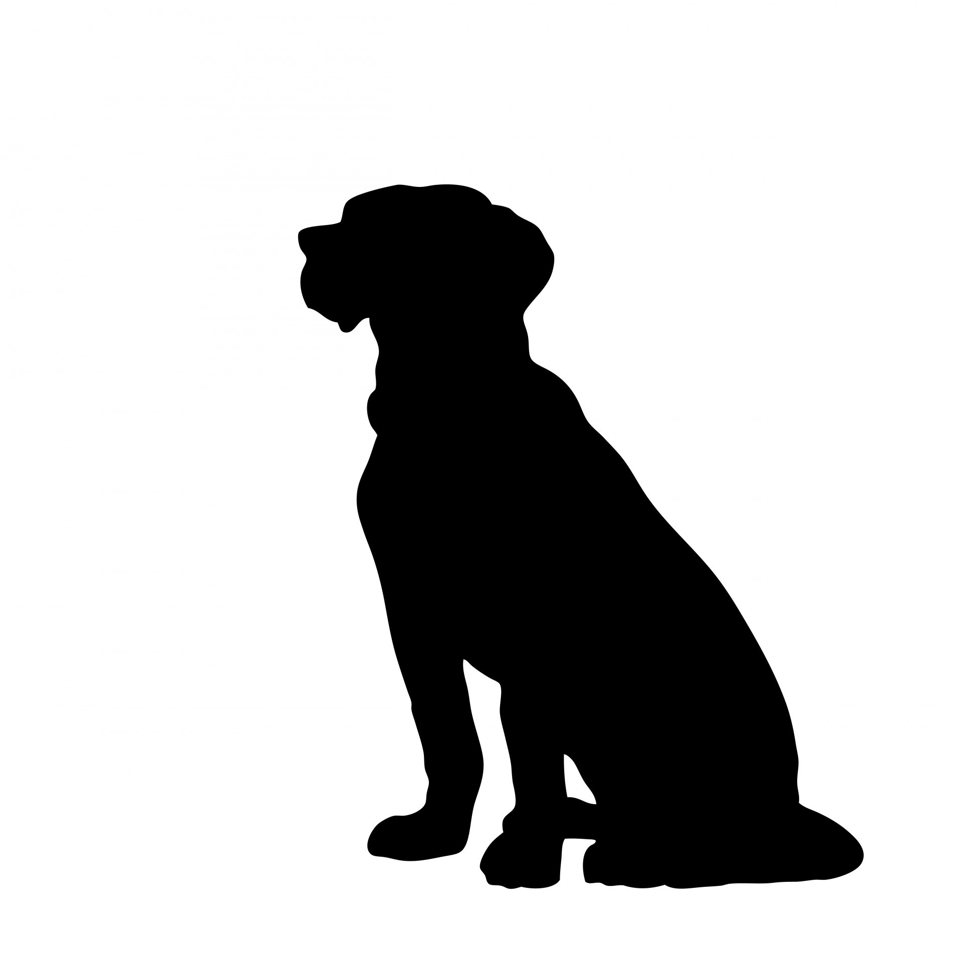 1920x1920 Dog Sitting Silhouette Clipart Collection