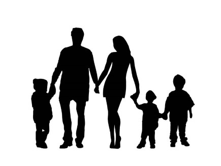 Silhouette Of A Family at GetDrawings | Free download