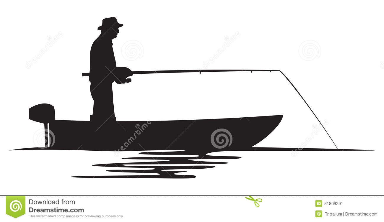 1300x753 Stock Image Fisherman In A Boat Silhouette Cakes