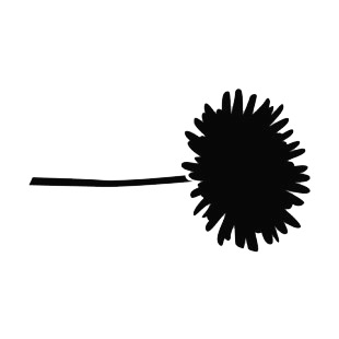 310x310 Dandelion Flower Silhouette Plants Decals, Decal Sticker