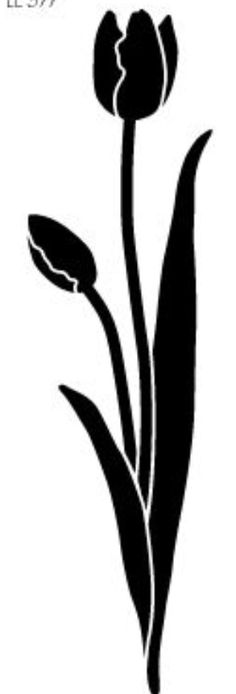 236x694 Tall Flowers Silhouette