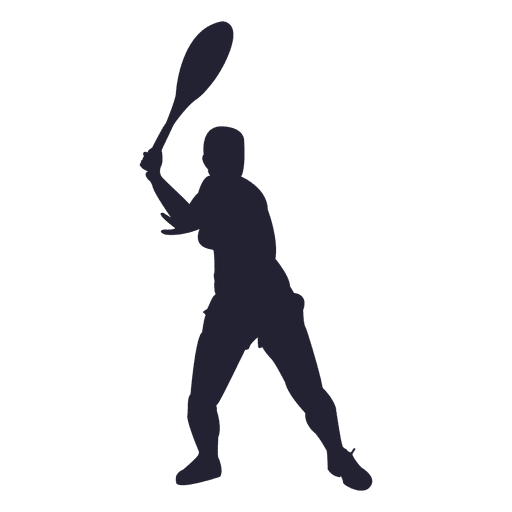 512x512 Female Playing Tennis Silhouette 1