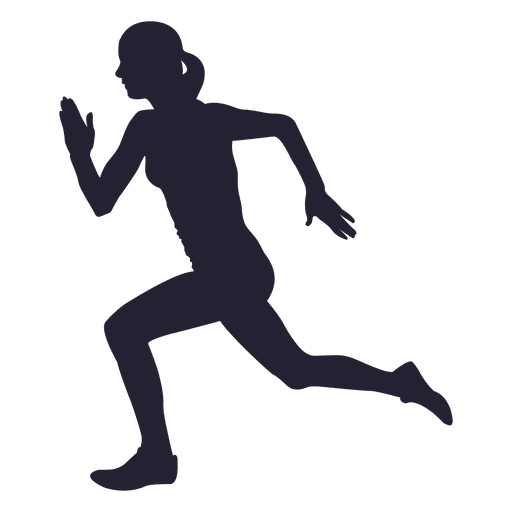 Silhouette Of A Girl Running