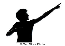 270x194 One Young Teenager Boy Girl Running Laughing Silhouette. One
