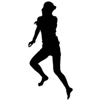 200x200 Girl Girls Human People Person Jumping Leaping Jump Leap