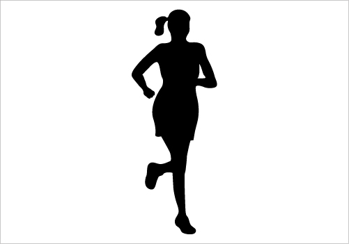 501x351 Girl Running Silhouette Free Clipart Images 2