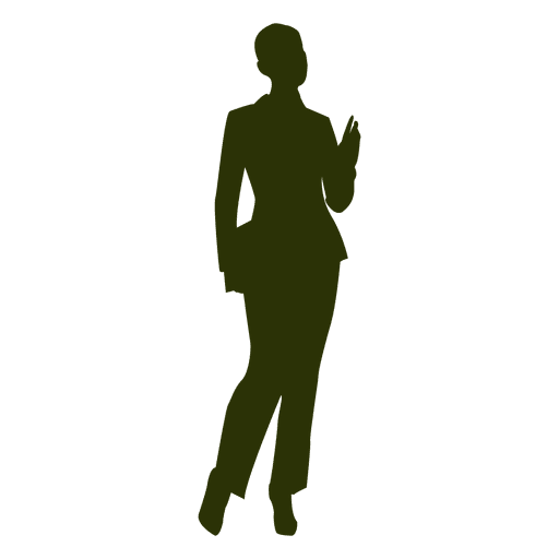 512x512 Executive Girl Standing Silhouette